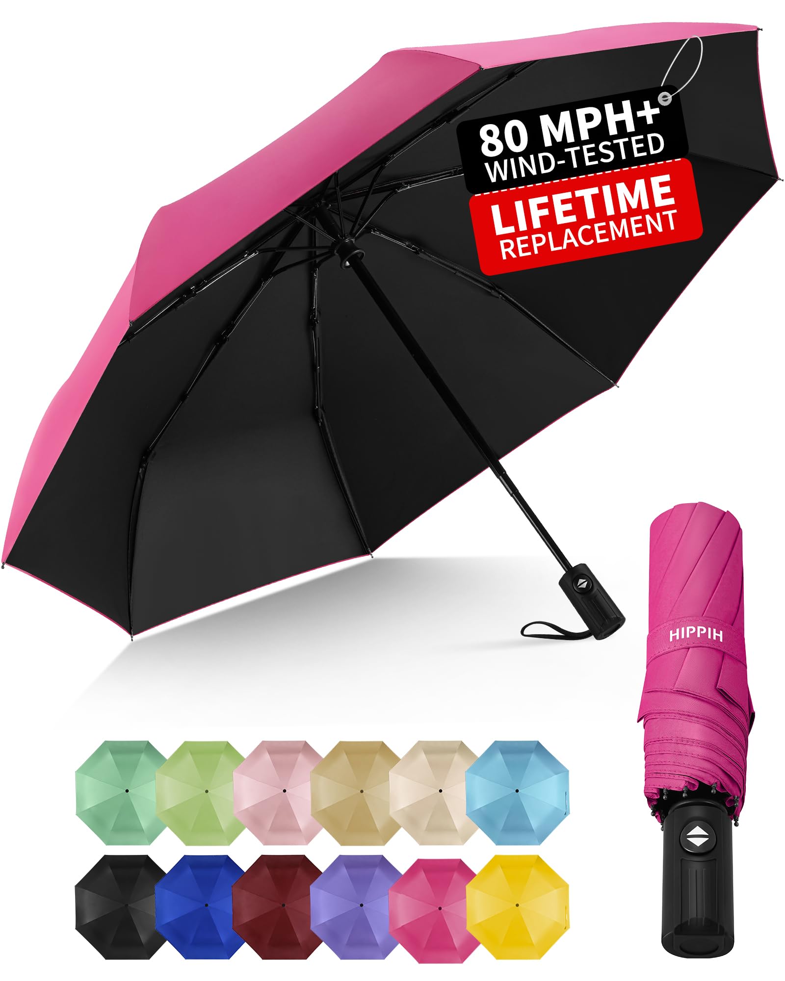 Photo 1 of HIPPIH Compact Automatic Travel Umbrella
