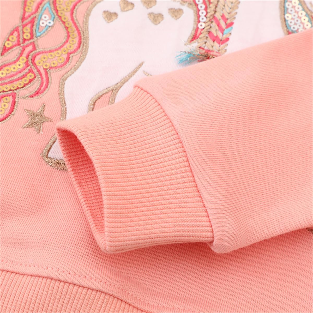 Little Girls Sweatshirts Cotton Long Sleeve Crewneck Pullover Toddler Kids Winter Warm Shirt Sweater Tops 2t-8t - Image 5