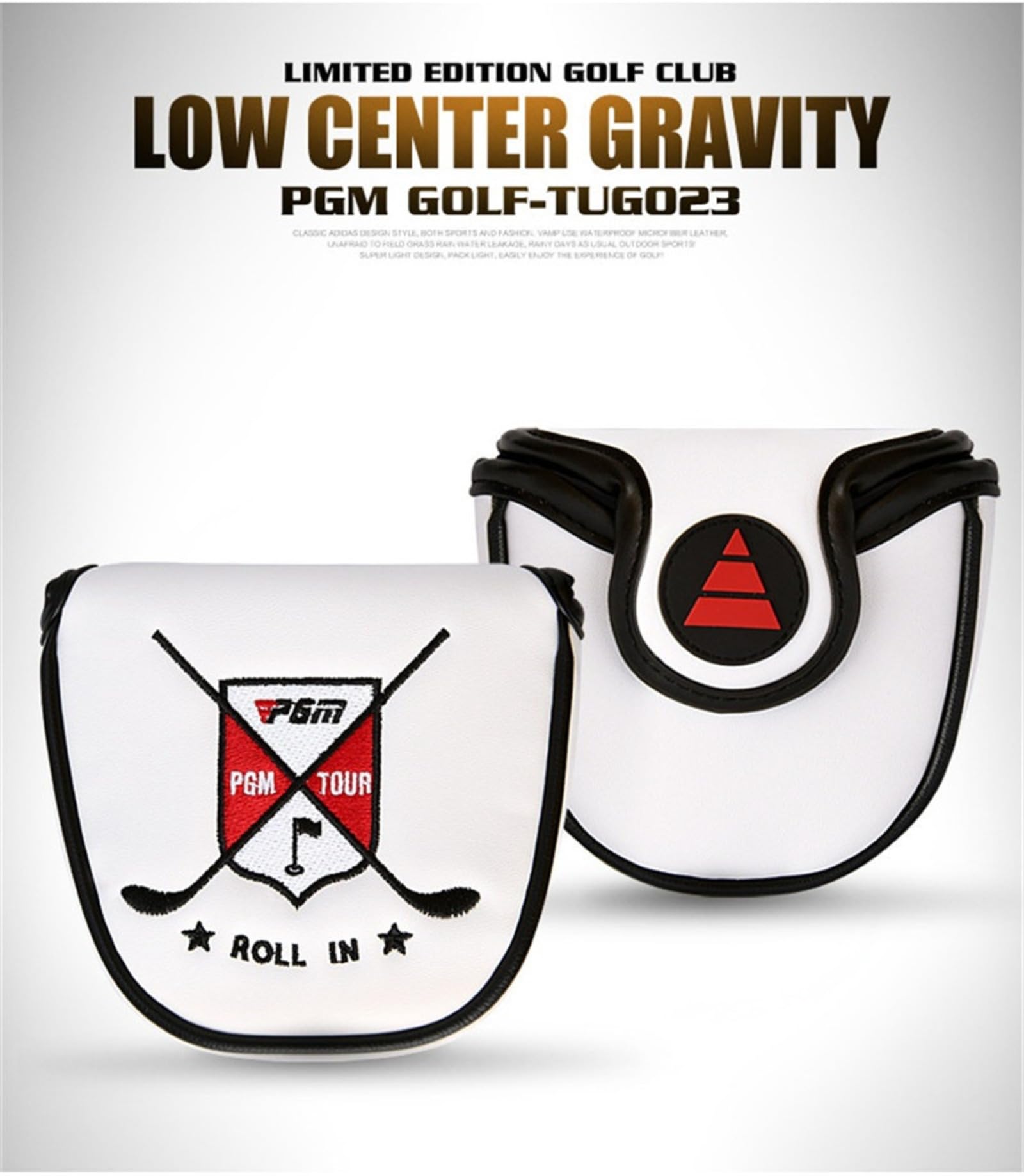 Putters de Golf Diestros Hombres Mujeres Club de Golf Mazo Putter Eje de Acero Loft 3 Grados 34 "Incluyen Cubierta de Cabeza