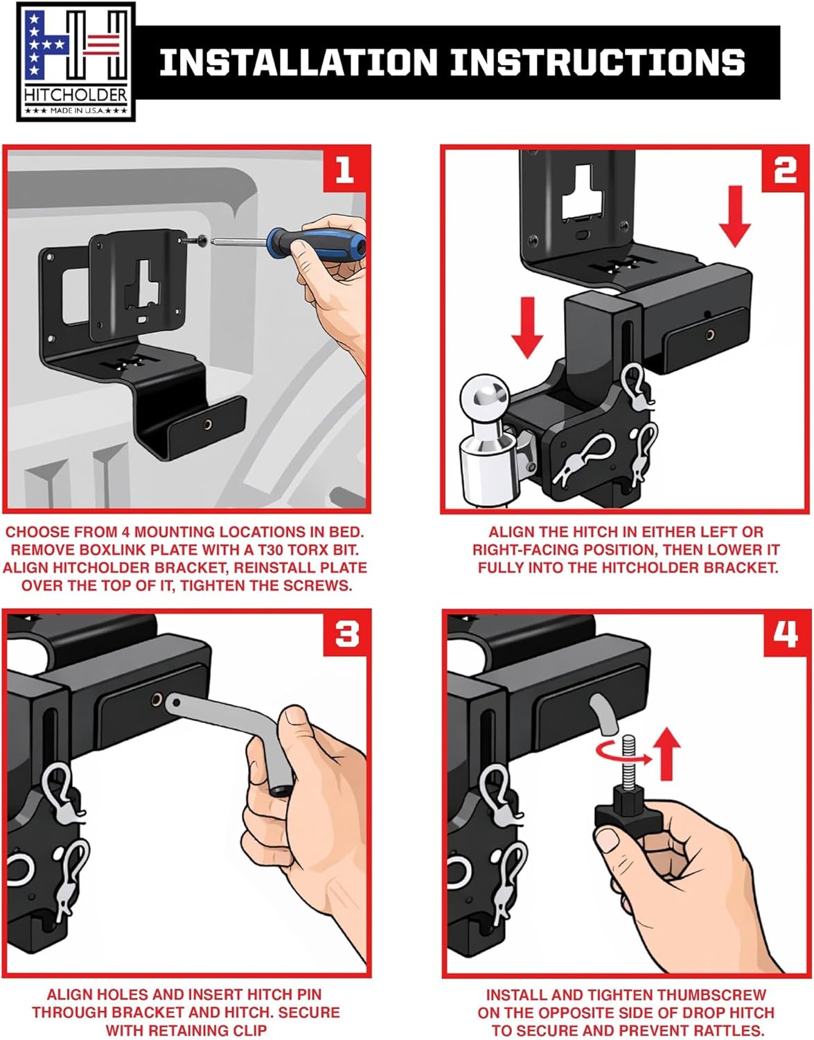 Hitcholder™ Receiver - Ford BoxLink 2.5" (2023+ F250/F350)