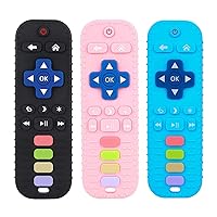 Vista 19 de Chuya Juguete masticable de silicona para bebés de 3 a 24 meses, alivio de la dentición, juguetes para bebés con forma de control remoto