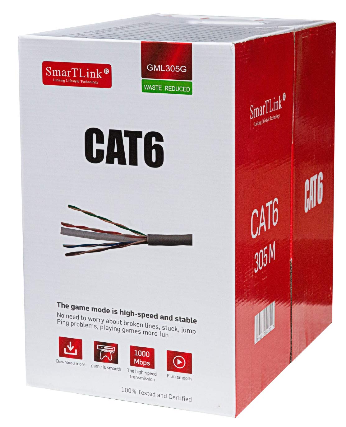 SMARTLINK 305 Meter CAT6 ETHERNET LAN NETWORK UTP CABLE
