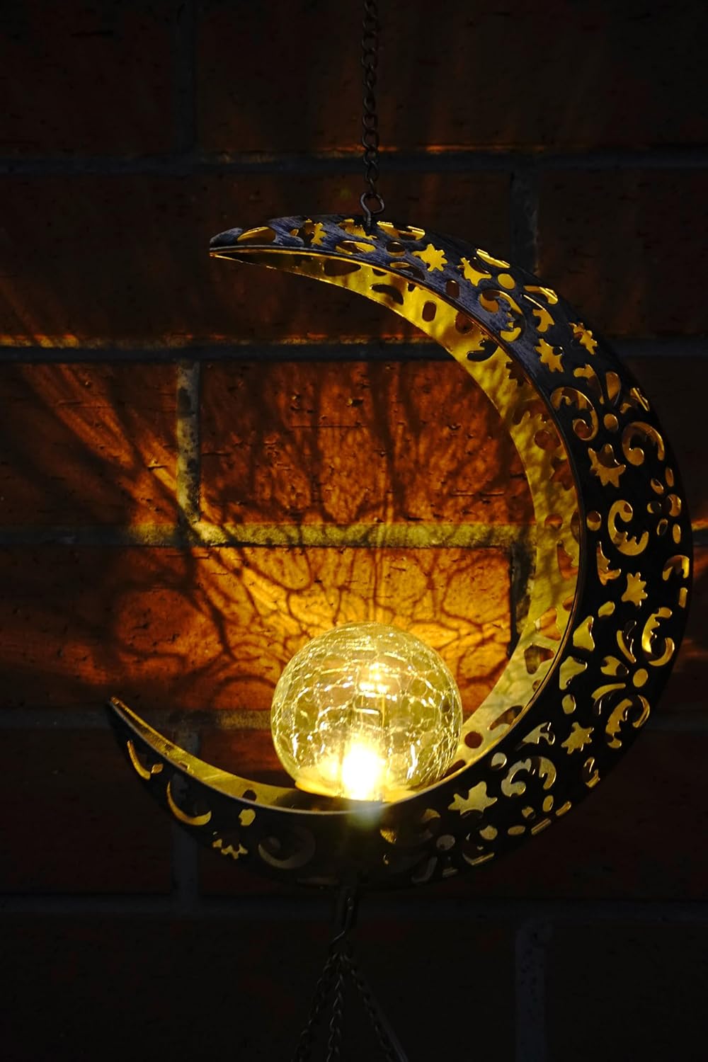 Sun Wind Chimes, Metal Wind Chimes, Waterproof Anti-Corrosion, Solar Wind Chime, Wind Chime for Outside/Window/Door/Garden/Outdoors, Gifts for Girl/mom/Friend. (Moon) - Image 3