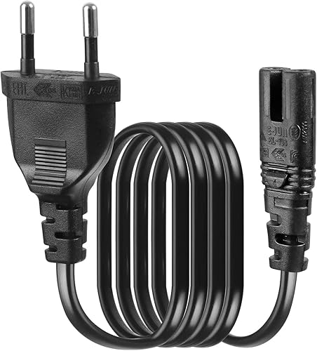 Miniatura 4 de EU 2- Cable de alimentación de ranura Euro Plug a IEC320 C7 Figura 8 Cable de alimentación europeo no polarizado de 2 clavijas para TV, PS3, PS4,
