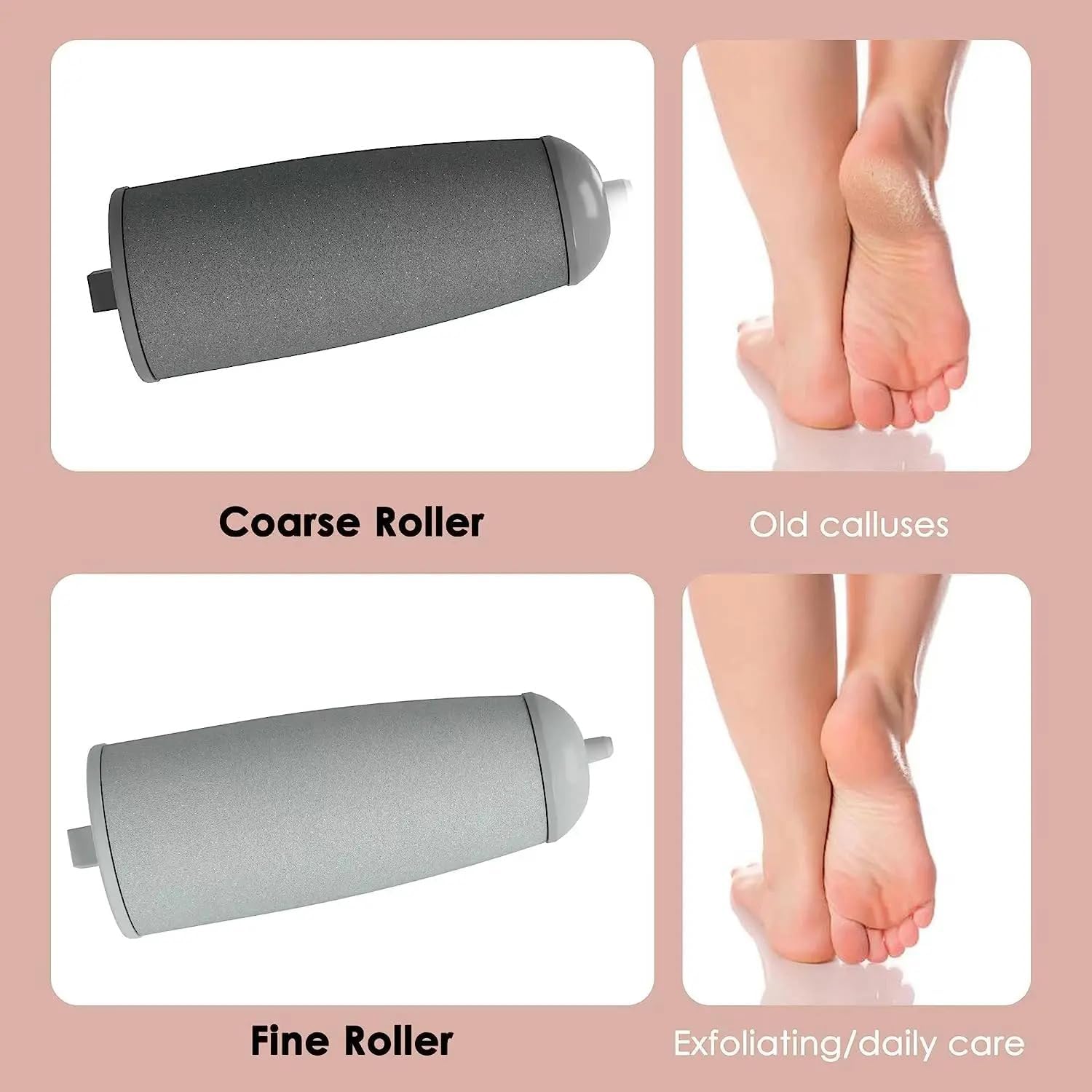 VEPROIX Callus Removers for Feet,Rechargeable Electric Foot Callus Remover Pedicure Kits,Removes Dry Skin for Smoother Feet,Foot Care for Dead Skin 4