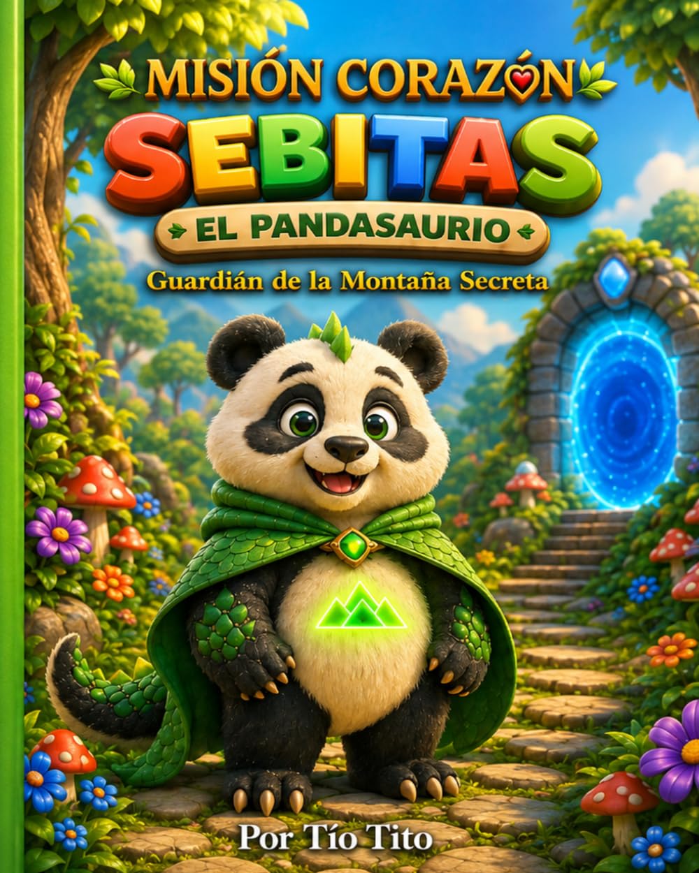 Sebitas el Pandasaurio: Guardián de la Montaña Secreta (Misión Corazón) (Spanish Edition)