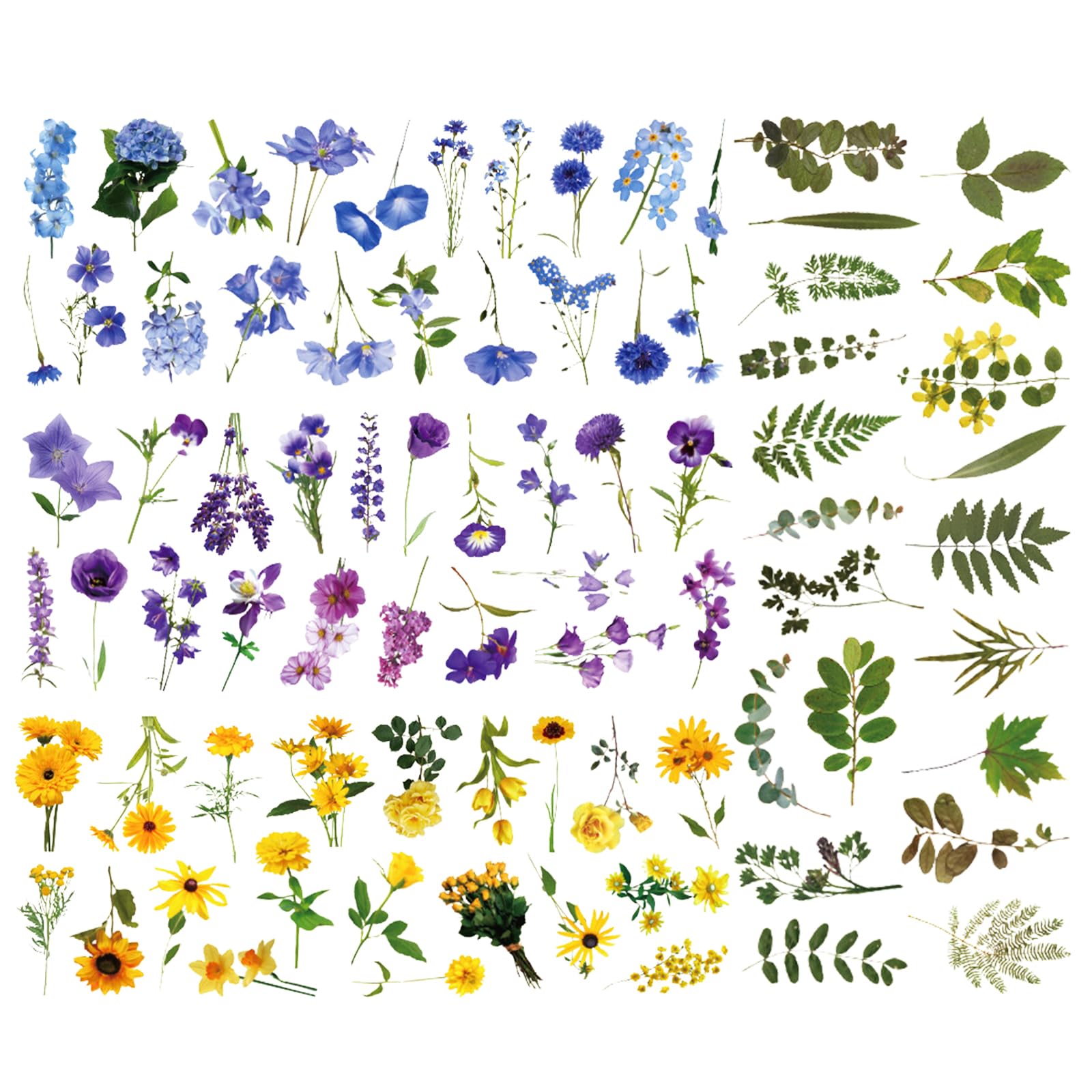 160 sztuk naklejki na rośliny kwiatowe Scrapbooking Scrapbooking Naturalne naklejki roślinne PET zestaw przezroczystych naklejek kwiatowych na notatnik do scrapbookingu listów