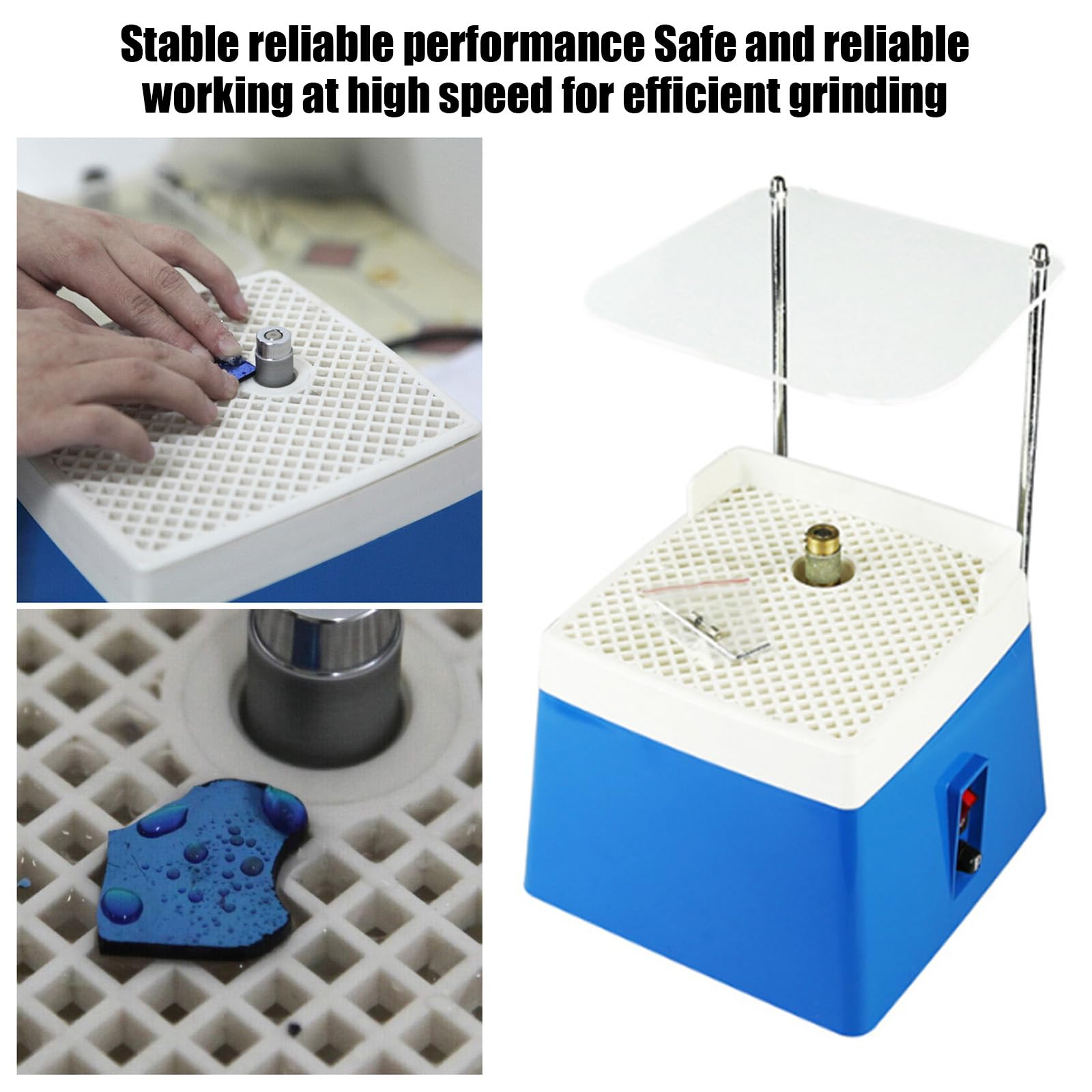 Draagbare Mini Glas-In-Lood Slijpmachine, Glazen Haakse Slijper Met Automatisch Water/Groot Werkoppervlak/Slijpen En Boren,Beginnersgereedschap Inclusief Glastangenset En Spatscherm,Blue Draagbare Mini Glas-In-Lood Slijpmachine, Glazen Haakse Slijper Met Automatisch Water/Groot Werkoppervlak/Slijpen En Boren,Beginnersgereedschap Inclusief Glastangenset En Spatscherm,Blue