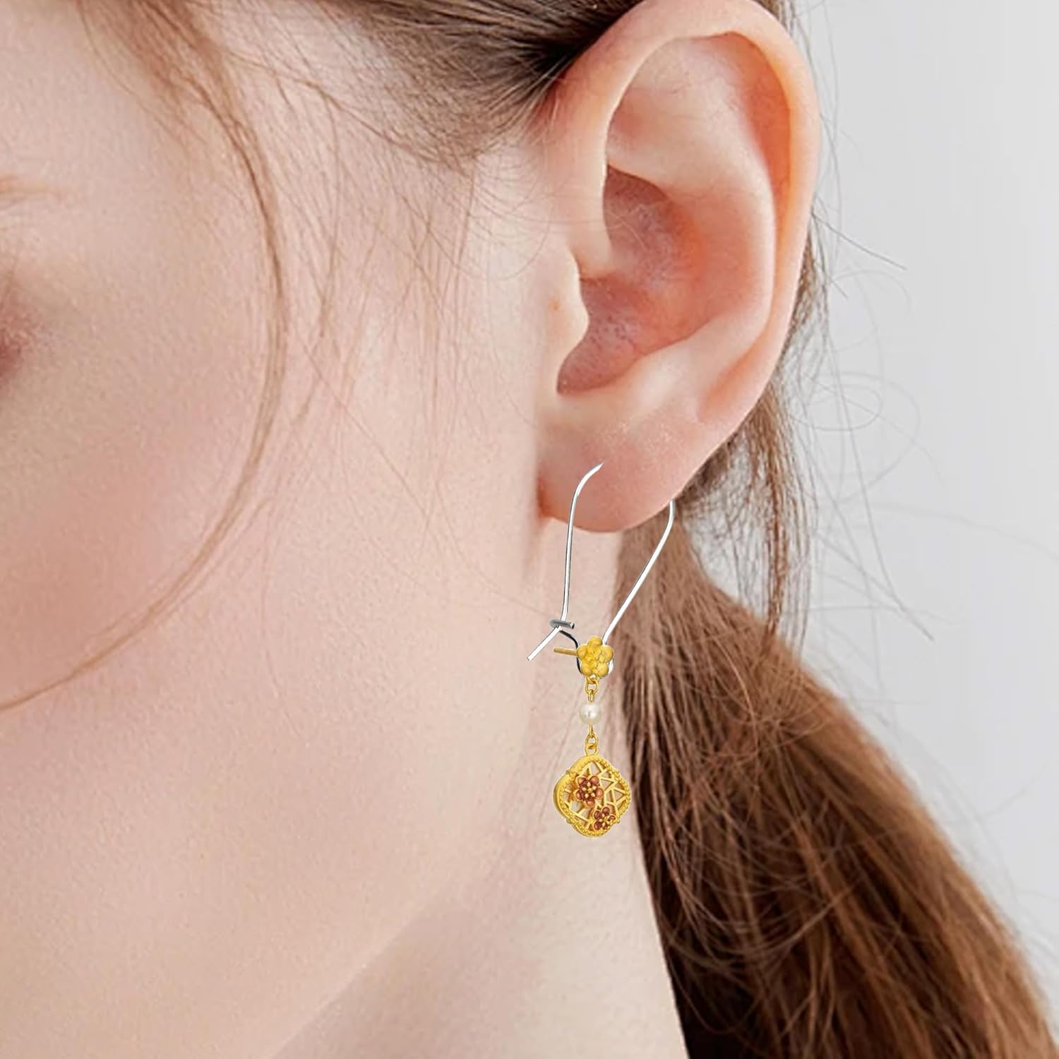 pson 200PCS Silver Earring Wire Hooks, Iron Kidney Ear Hooks, Dangle Earwire Hooks for Jewelry Making Supplies, DIY, Craft - Image 4