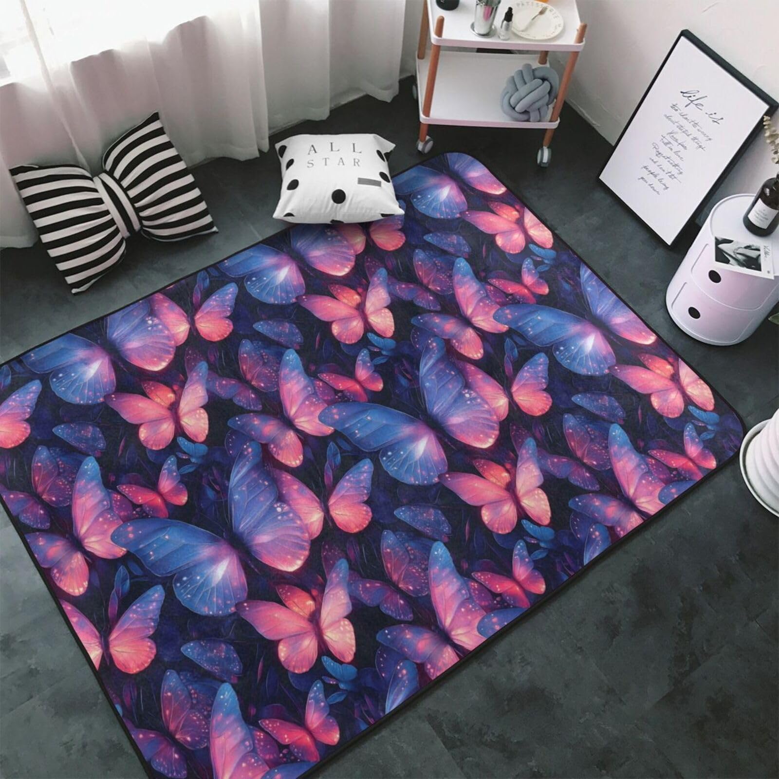 Tapis lavable en machine antidérapant et facile à nettoyer 152x99 cm