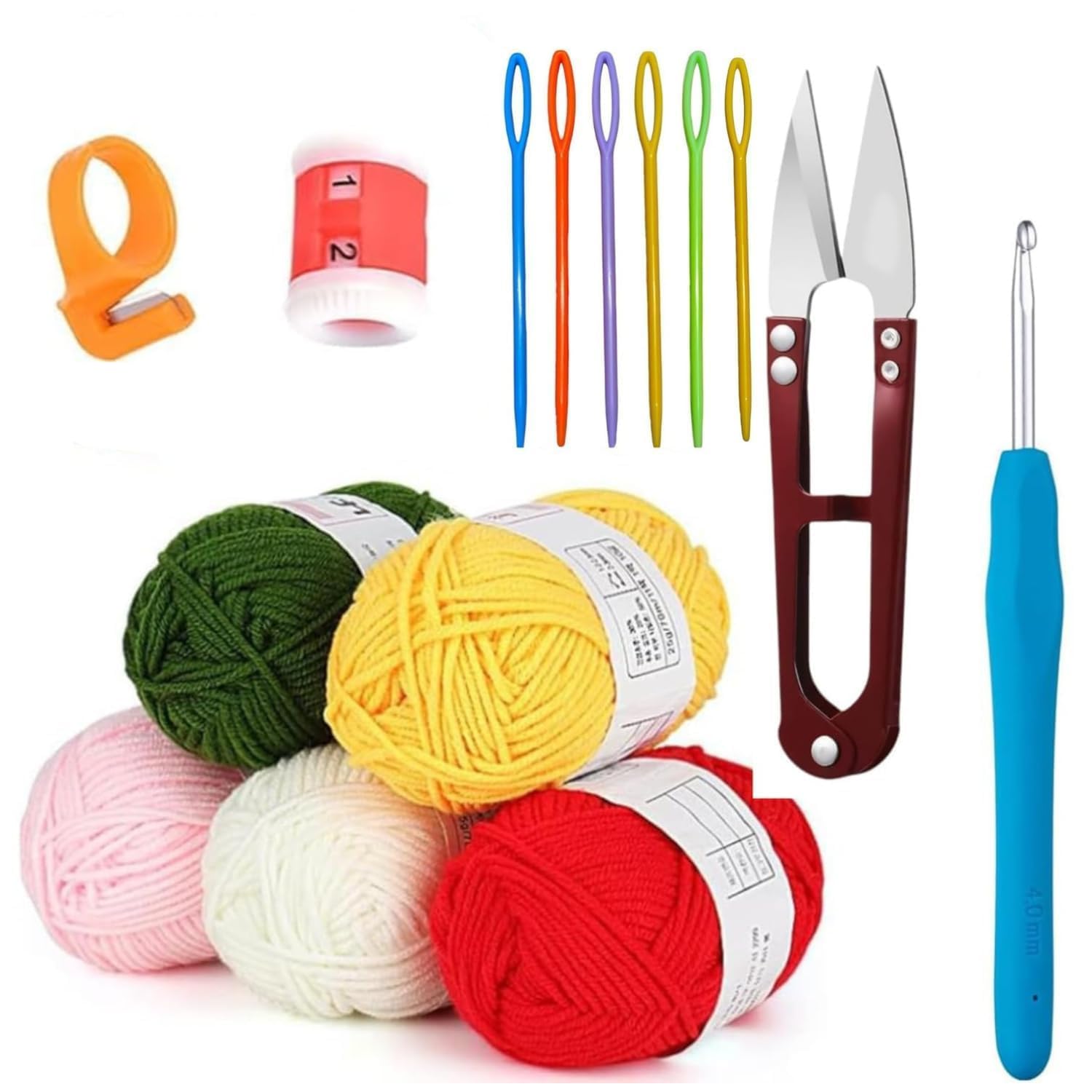 Tusmad Cotton Crochet Kit for Beginners with Crochet Thread, Hooks & DIY Tools | Learn to Crochet Set for Adults & Kids | Complete Crocheting Supplies with Colors Yarn-picture-31