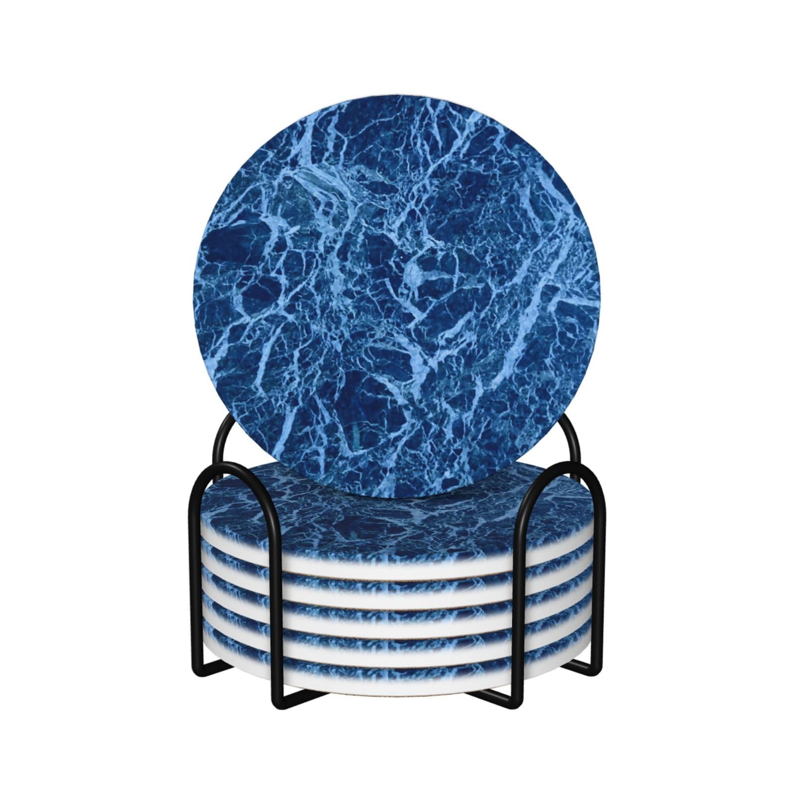 Dessous de verre en céramique et liège lot de 6, le cadeau idéal pour décoration de mariage