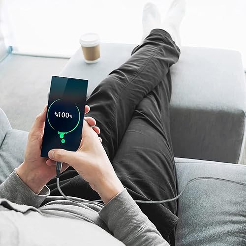 Miniatura 4 de Cable USB C a USB C (100 W 5 A) Typ-c PD cable de datos de carga rápida (6.6 pies gris) + adaptador OTG USB a C hembra 2.0 (negro) + adaptador OTG C