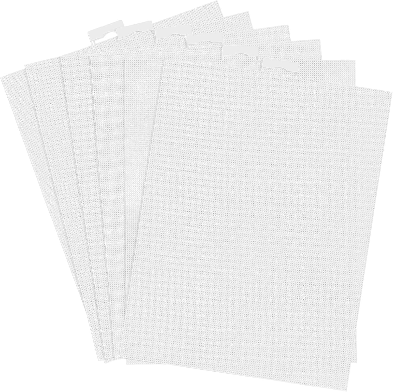 Plastic Cross Stitch Canvas Sheets 6 Pack for Embroidery Crochet