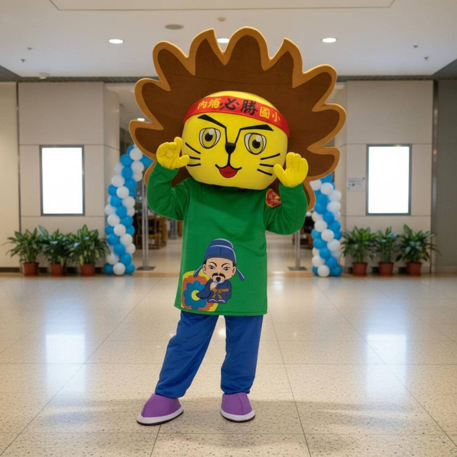 TISHITA Costume Lion Mascotte Déguisement Combinaison Tenue avec Tête Style Amical Ensemble Complet Convient aux Anniversaires Enfants Kermesses Fêtes Locales, 175-185cm, Lion B