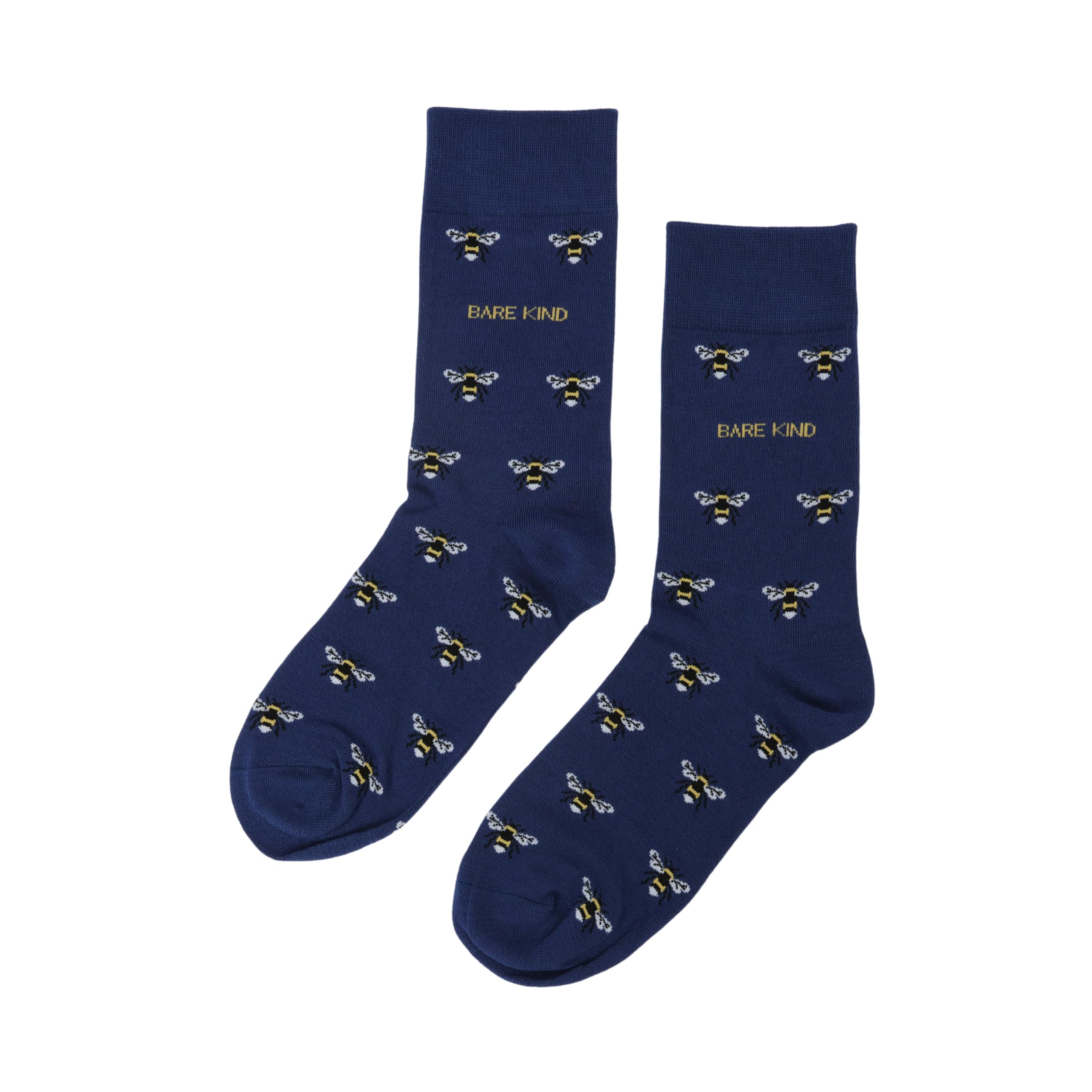 Bare Kind Bamboo Adult Socks (UK, Numeric, 7, 11, Regular, Regular, Bee Motif)