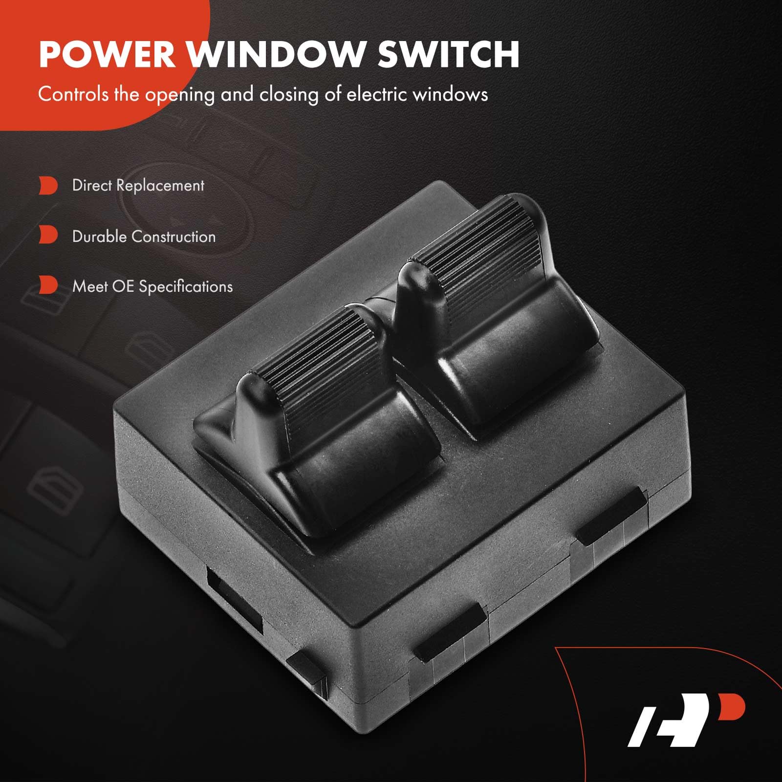 SWITCHDOCTOR Power Window Master Switch Assembly For 1994-1997 Dodge Ram & 1997 Dakota | Full Set With Bezel & Lock Buttons (Replaces #56006897)