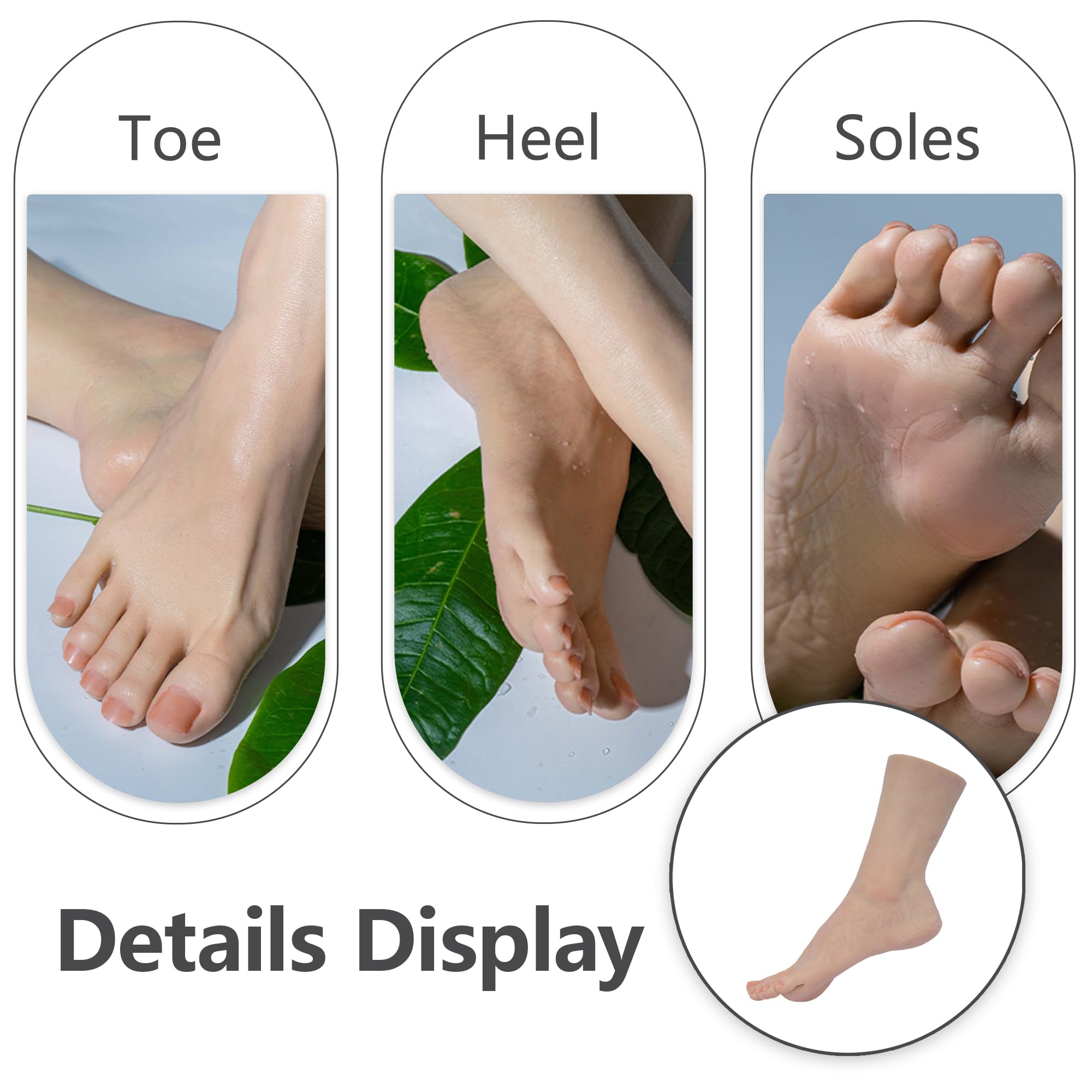 Pieds artificiels réalistes en Silicone, modèle de Pied féminin, Mannequin avec veines simulées pour la présentation de Sandales et de Chaussettes, Accessoires de cinéma, entièreme