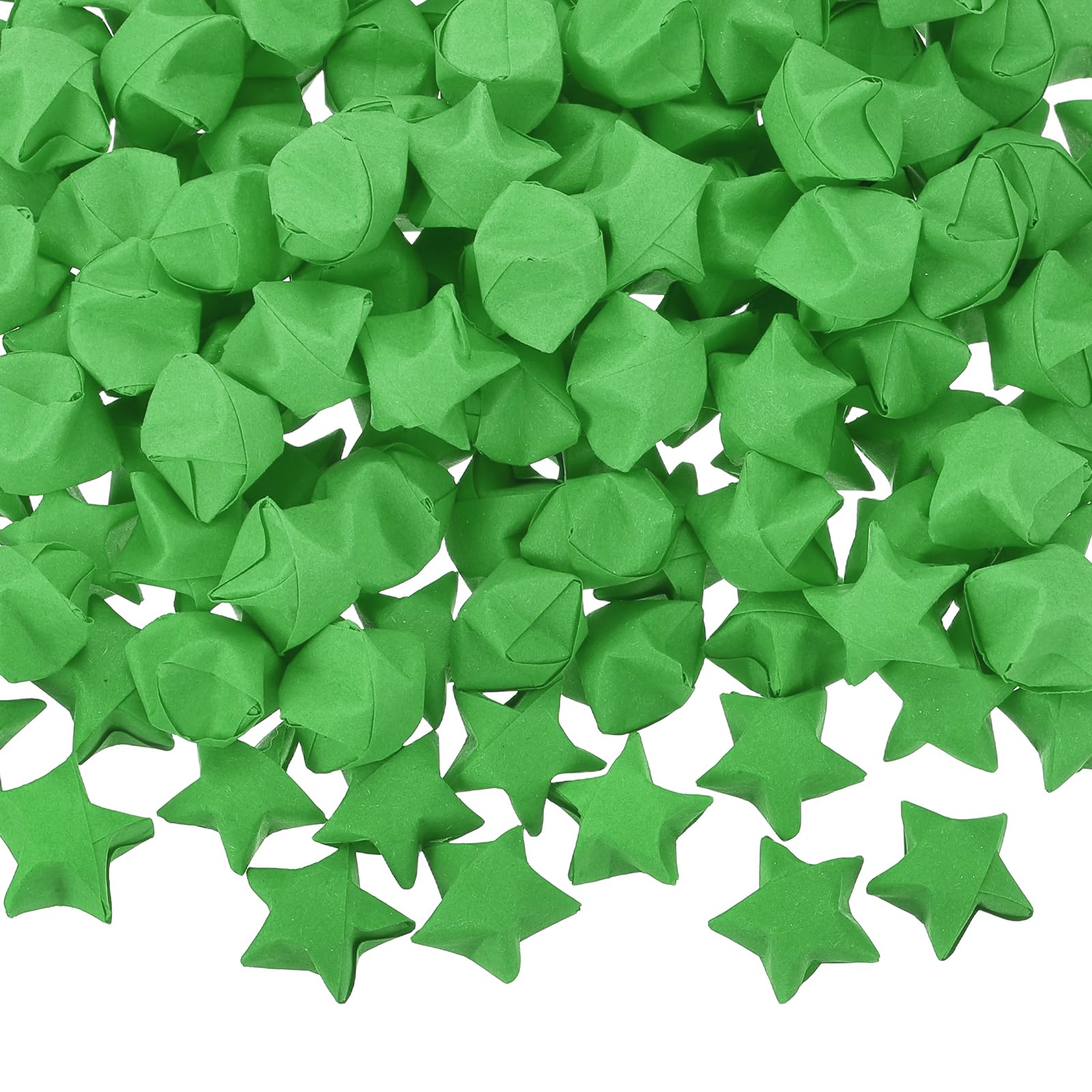 sourcing map 300 Pcs Paper Stars Pre-Made Origami Lucky Wishing Star for Best Wish Christmas Party Wedding Valentine's Day Girl Friends Gift(Green)