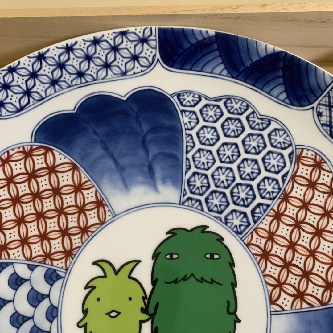 Amazon.co.jp: 赤絵瀬戸染付モリゾーキッコロ祥瑞皿 : ホーム＆キッチン