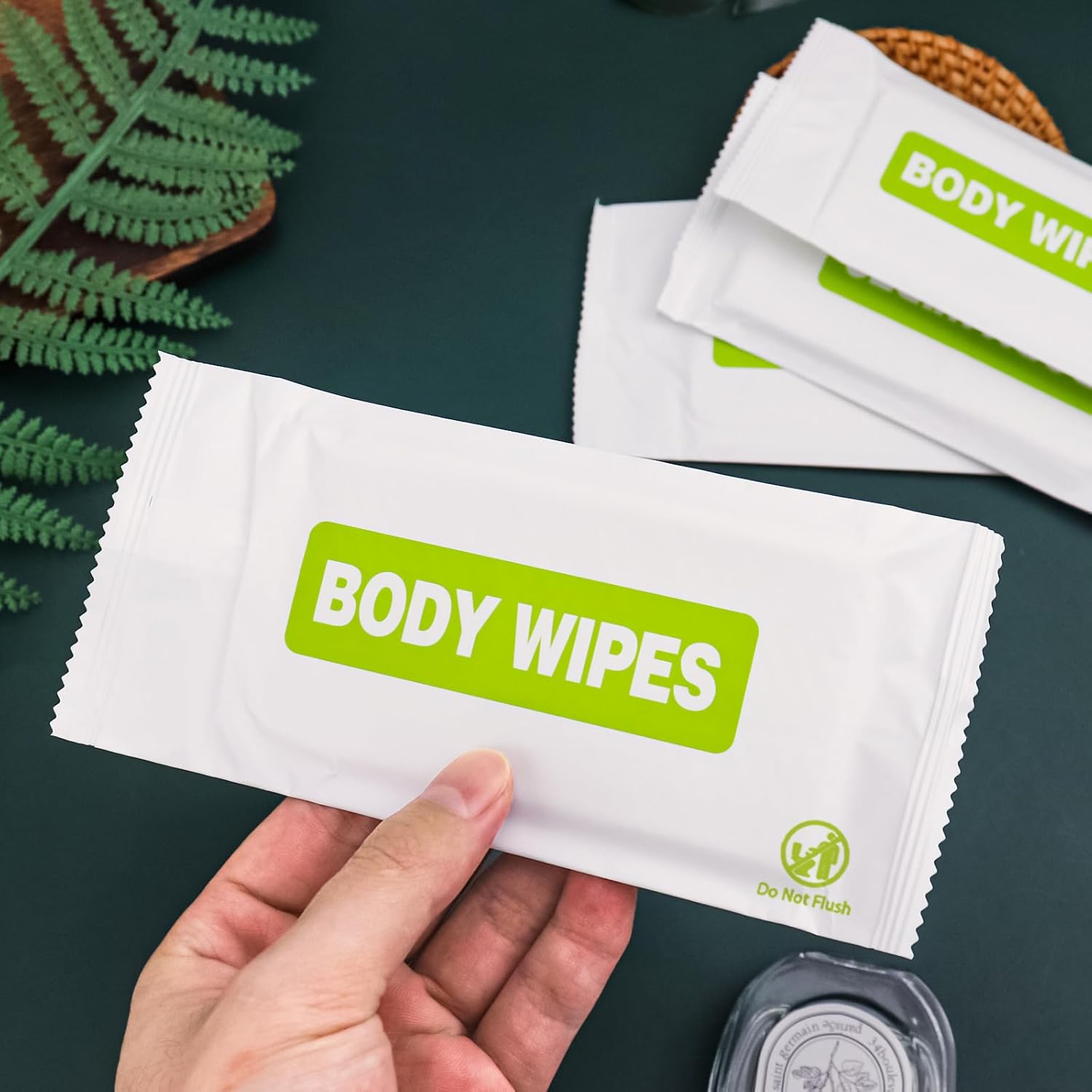 Body Wipes Individually Wrapped, 200 Pack Large Adult Bathing Wipes, No Rinse, Aloe Vera Extract, Odor Removal, for Fitness, Travel and Camping