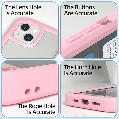 Miniatura 5 de WXR Compatible con iPhone 15, parachoques de silicona suave y parte trasera de policarbonato duro transparente e interior de policarbonato duro,