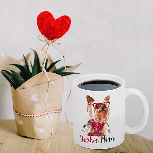 Miniatura 3 de Generic Taza de café divertida Yorkie Mom Yorkshire Terrier Taza de café para amantes de los perros, regalo único de cumpleaños para mamá, papá,