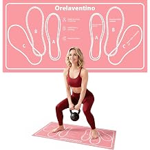 Squat Mat with Foot Position, Non-Slip Workout Mat for Safe Squat