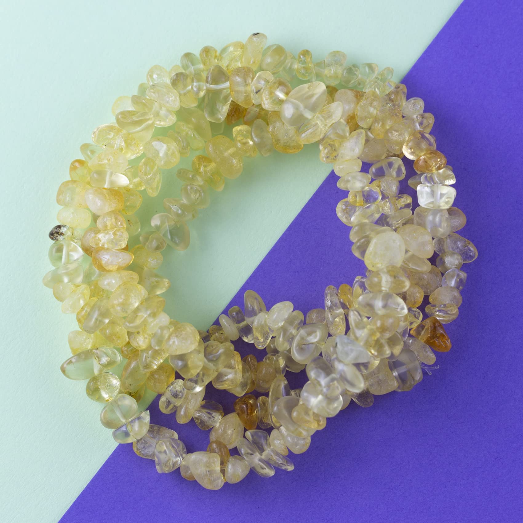 260pcs Natural Citrine Crystal Beads Chips 5mm to 8mm Irregular Gemstone Beads with Holes DIY for Bracelet Necklace Earrings Jewellery Making Craft 33 inch - Image 3