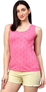 DIAZ Women's Super Combed Cotton Rib Fabric Slim Fit Tank Top Price In India