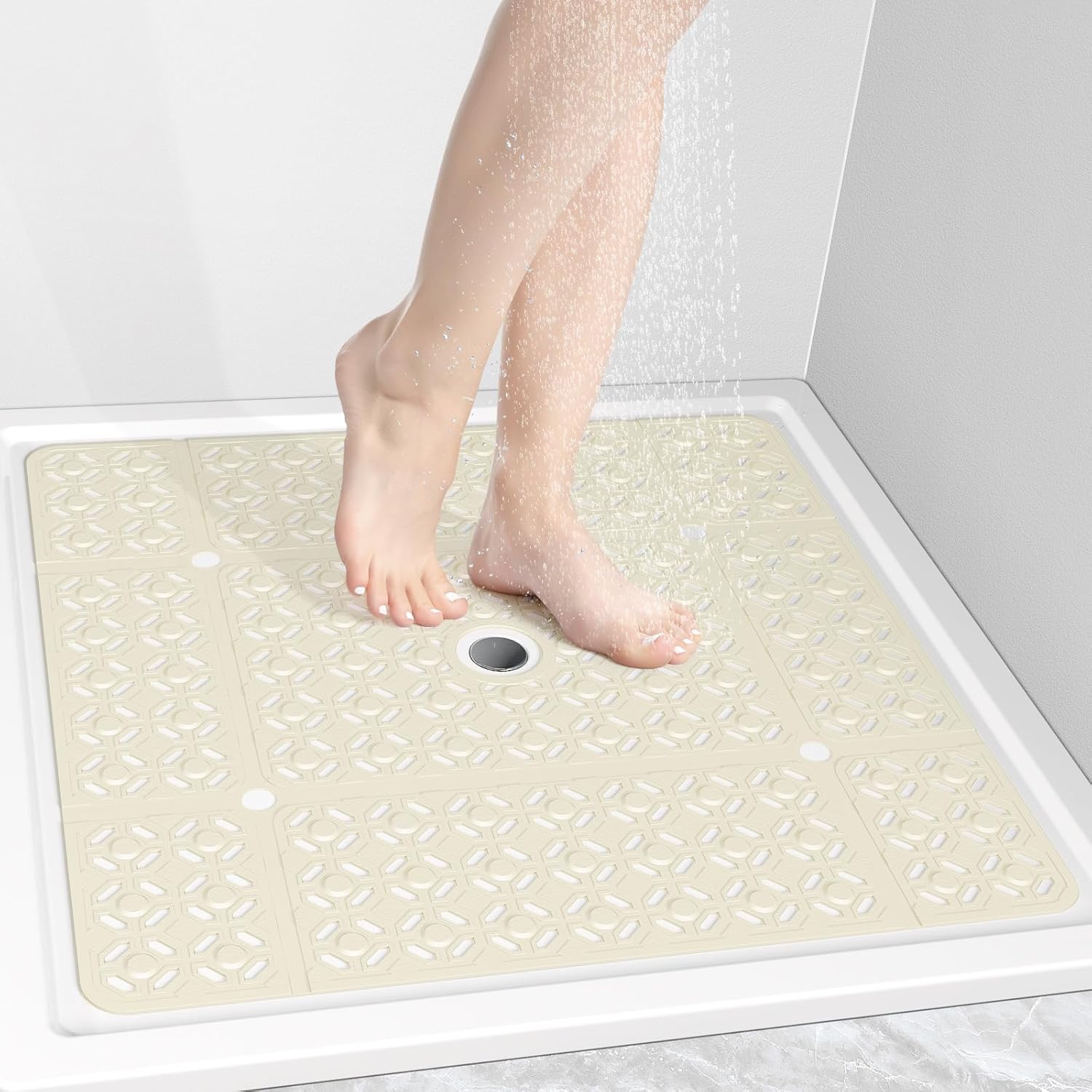 Amazon.com: OTHWAY Square Shower Mat, 27"x 27"Extra Large Shower Mats ...