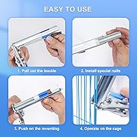 Vista 3 de Alicates de anillo de uñas tipo M para esgrima con 2400 clips M, kit de alicates de anillo de cerdo, herramienta de mano de reparación de tapicería