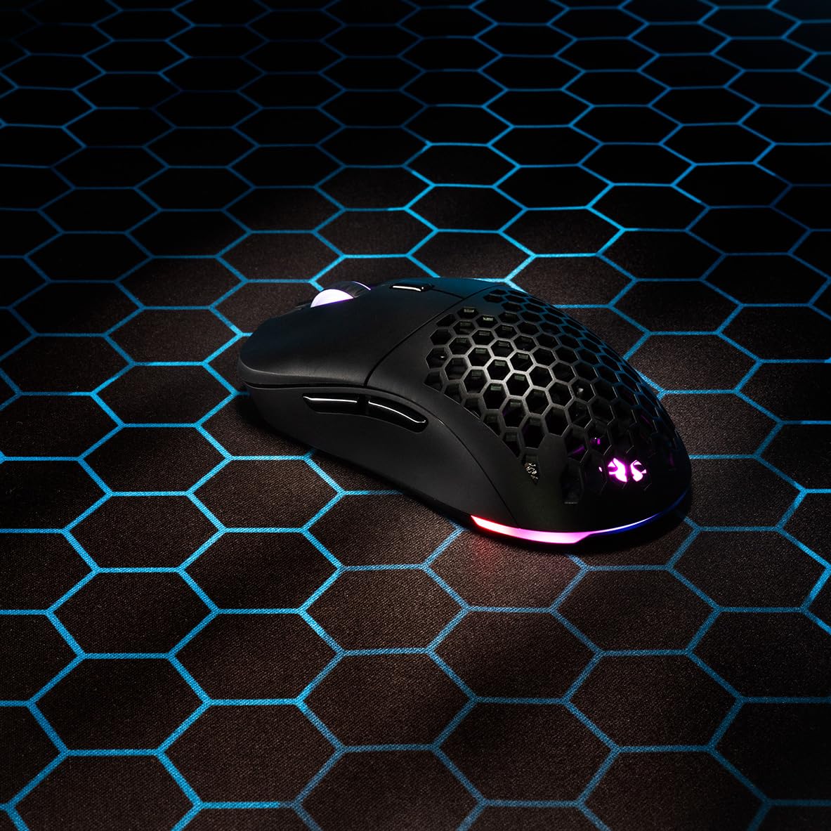 NEWSKILL Arakne Elite Ratón Gaming Wireless RGB 16000DPI Modular Ambidiestro Ligero 95g Negro