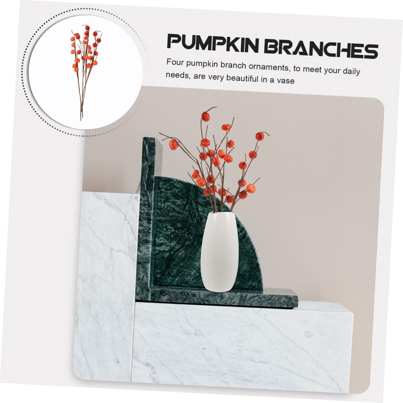 ABOOFAN 2sets Halloween Ornamente Kürbis Gefälschte Kürbis Wohnkultur Für Wohnzimmer 4 Stücke * 2