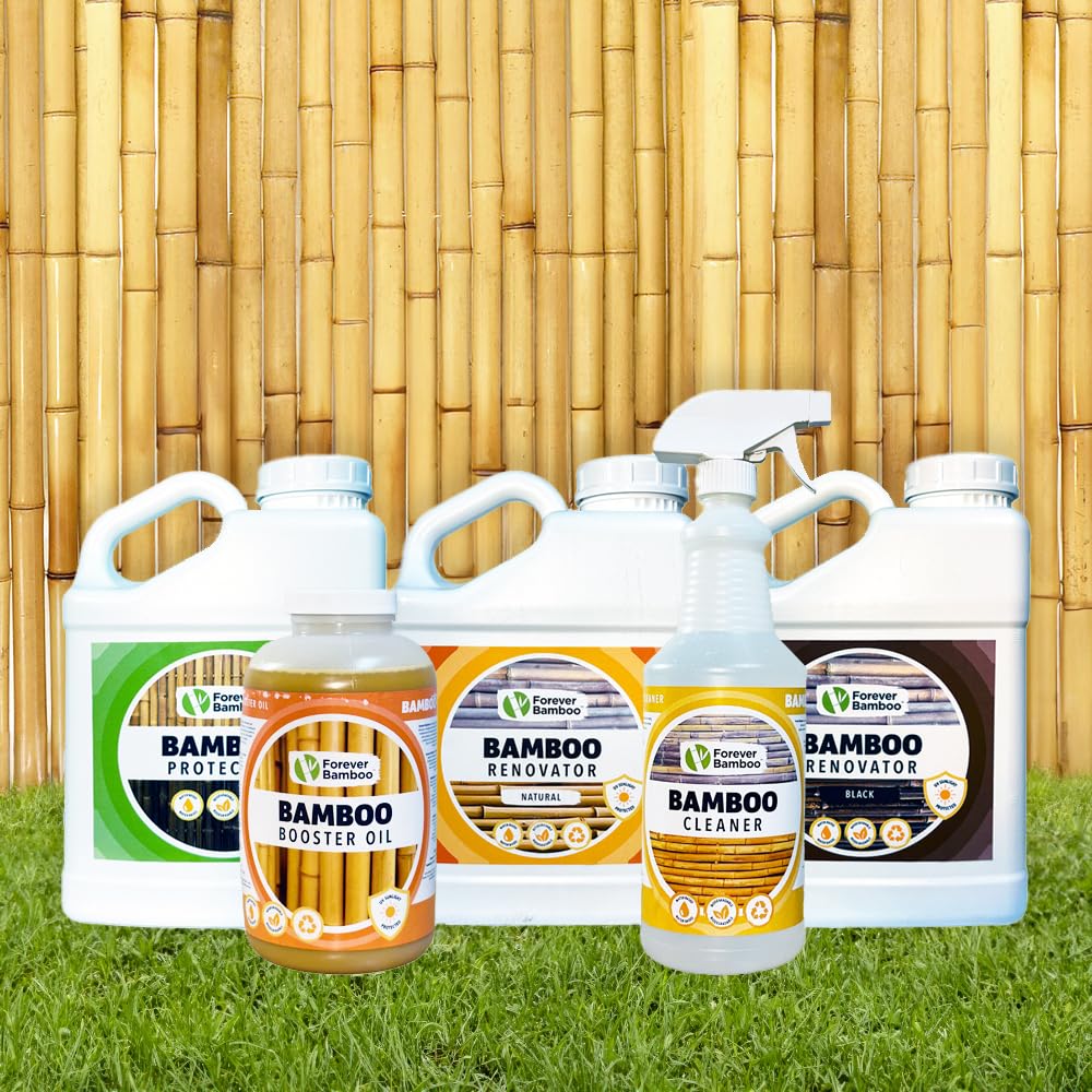 FOREVER BAMBOO Maintenance Sealant Deep Protection for Bamboo Fencing, Waterproof Exterior Treatment Bamboo Wood Finish Restorer Finishing Oil Fence Sealer and Stain Sealant 1 Gal. : Tools & Home Improvement