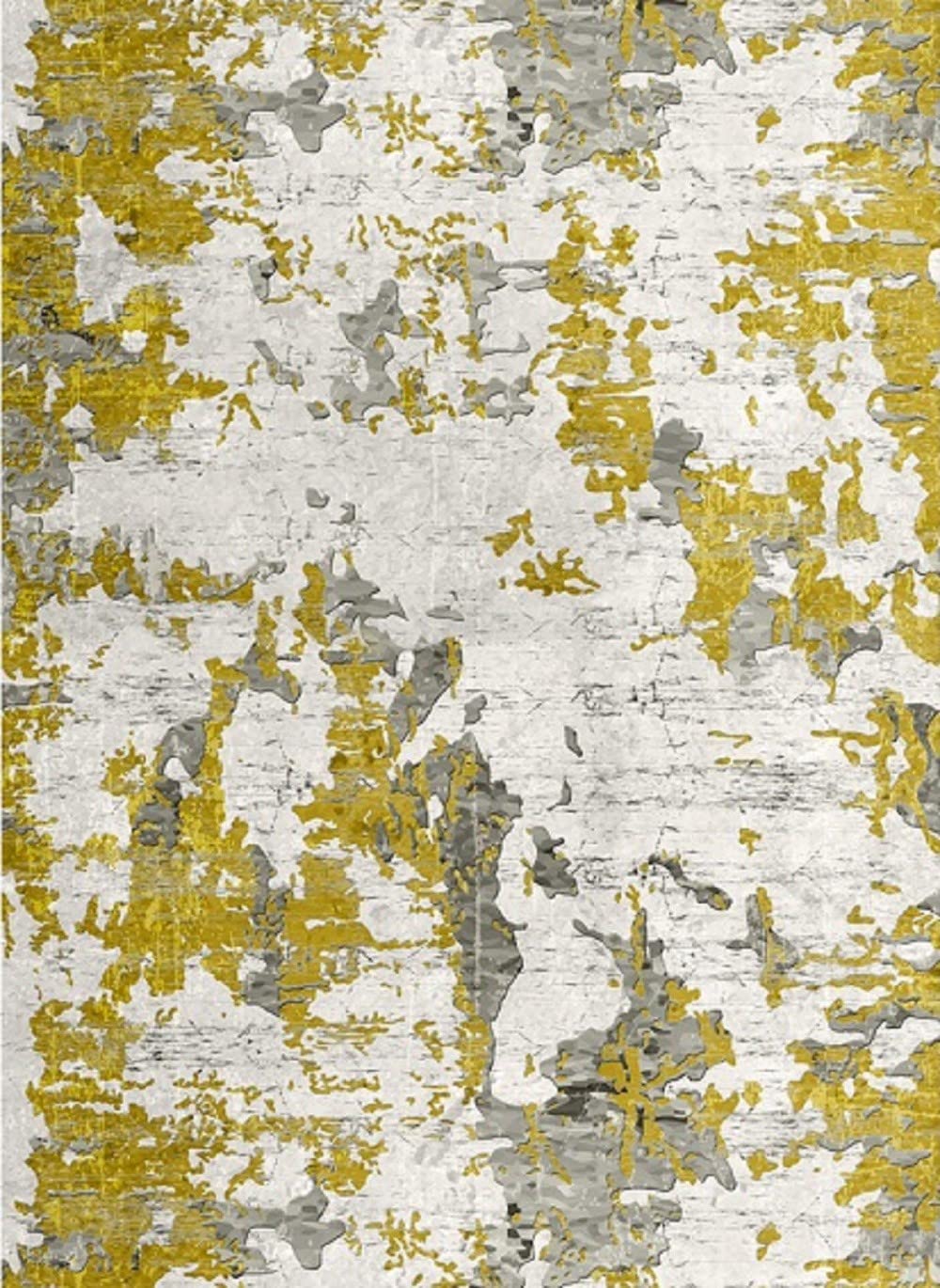 Mani Textile Yellow Modern Polyester Rug 50 X 80