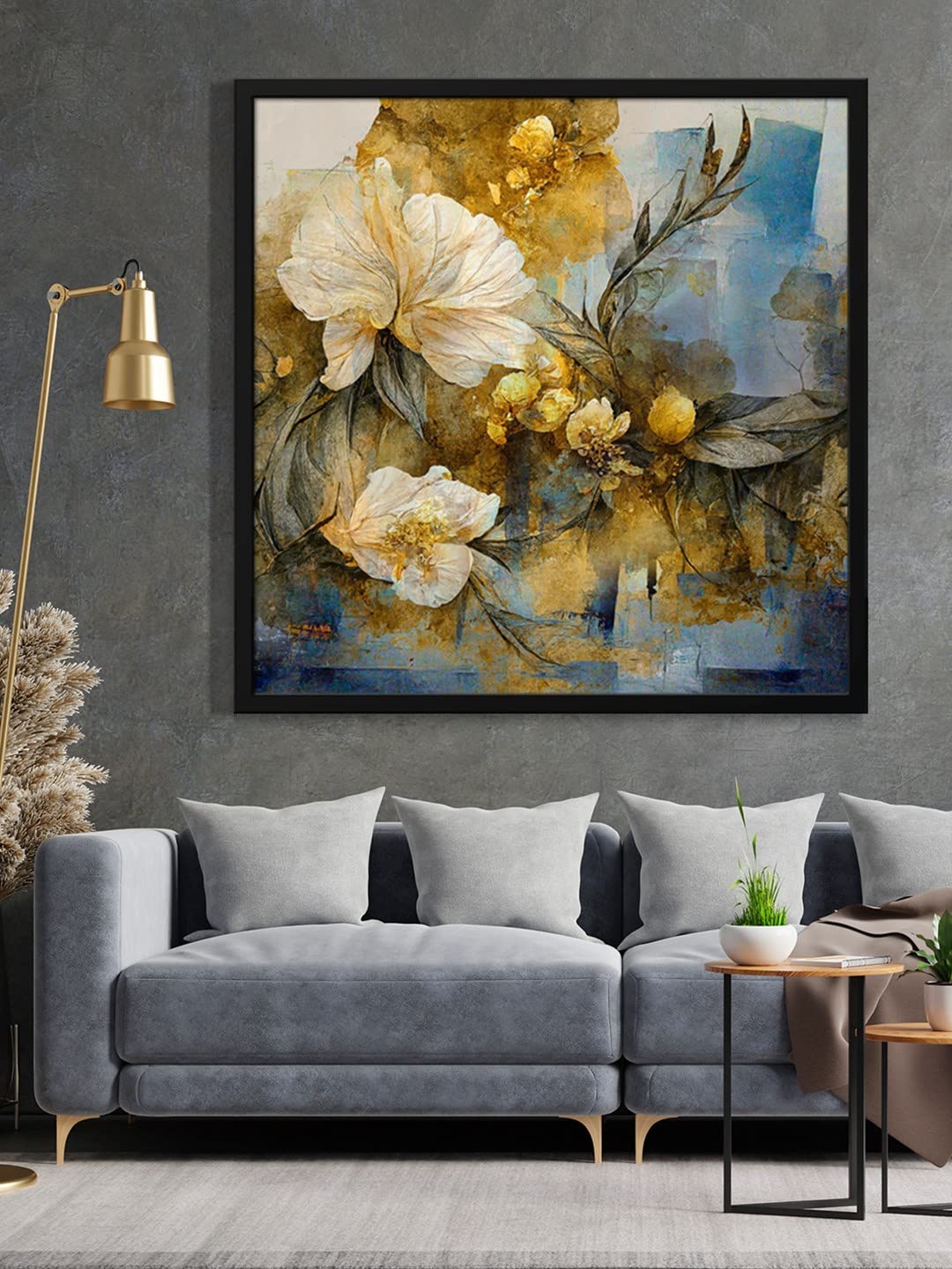 999STORE white flower green leaf modern artbig scenery for living room flowers wall painting (BoxF36X360159) (B0C6F6VS3T) Amazon Price History, Amazon Price Tracker