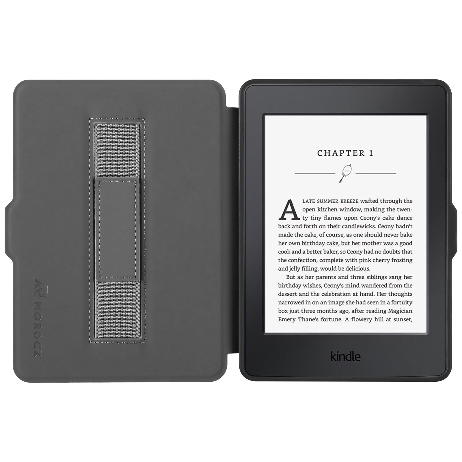 MOROCK Custodia per Kindle Paperwhite da 6 pollici di 5a/6a/7a generazione 2012-2017 (modello n. EY21 e DP75SDI), custodia leggera in pelle PU di alta qualità con cinturino da polso, accensione e