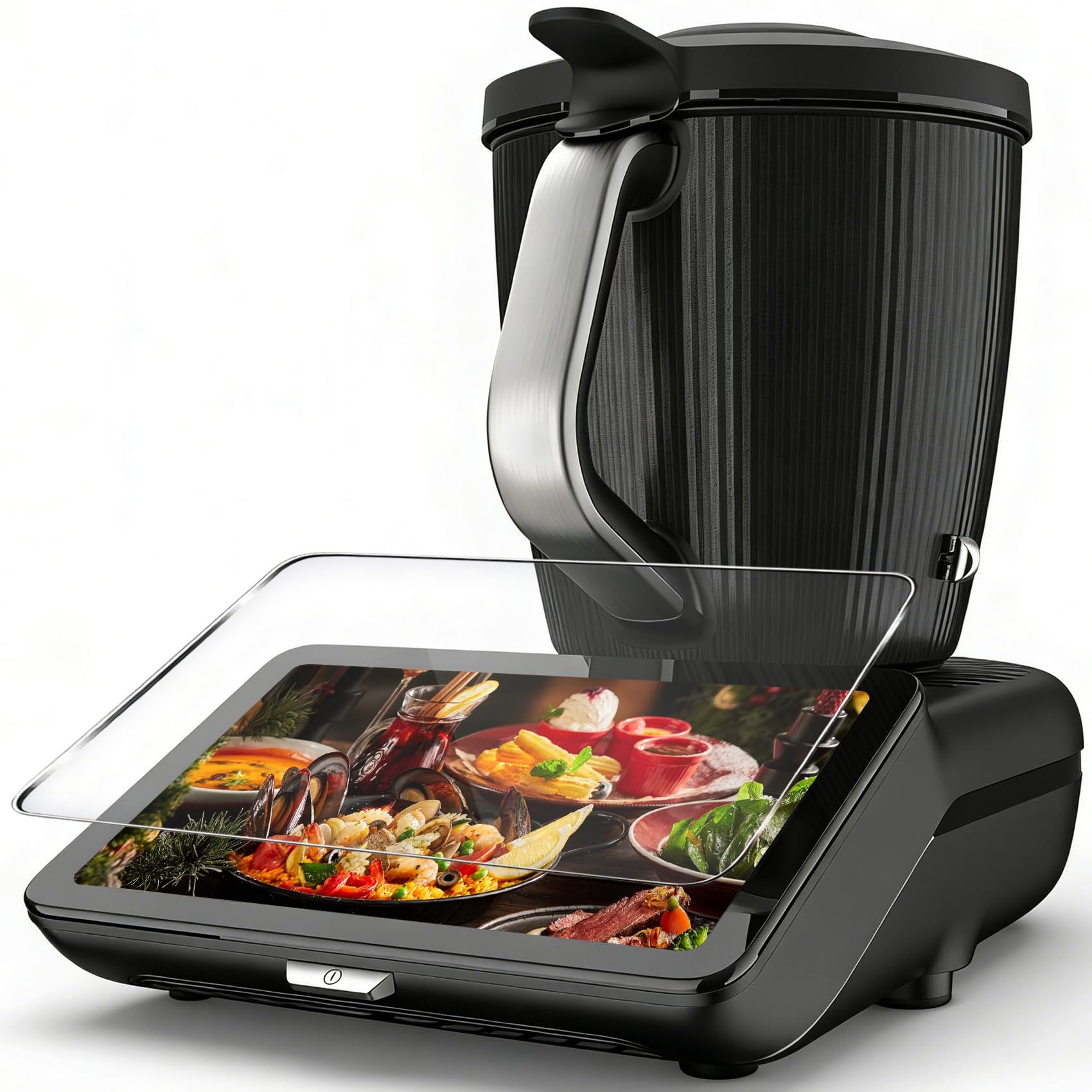 Displayschutz Folie für Thermomix TM7,9H Schutzglas Zubehör, Hitze- und Dampfbeständig, Schutzfolie Kompatibel mit Vorwerk Thermomix TM7, Ultra Transparent, Kratzfest