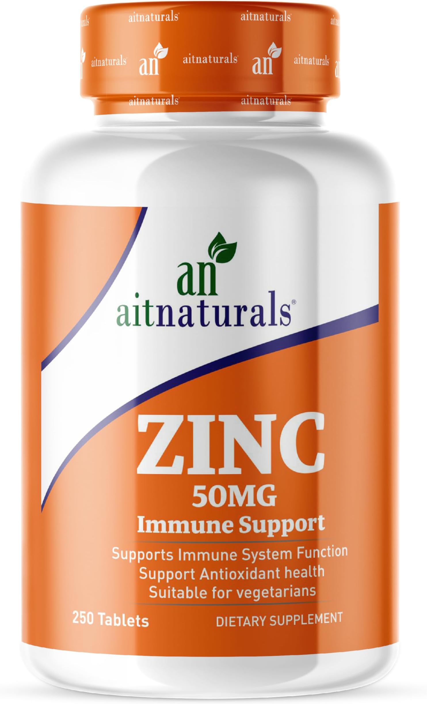 Zinc Chelated (50mg) - 250 Tablets | Supports Immune System, Antioxidant Health, Restful Sleep, Reduces Oxidative Stress, Enhances Cognitive Function | Zinc for Overall Well-being