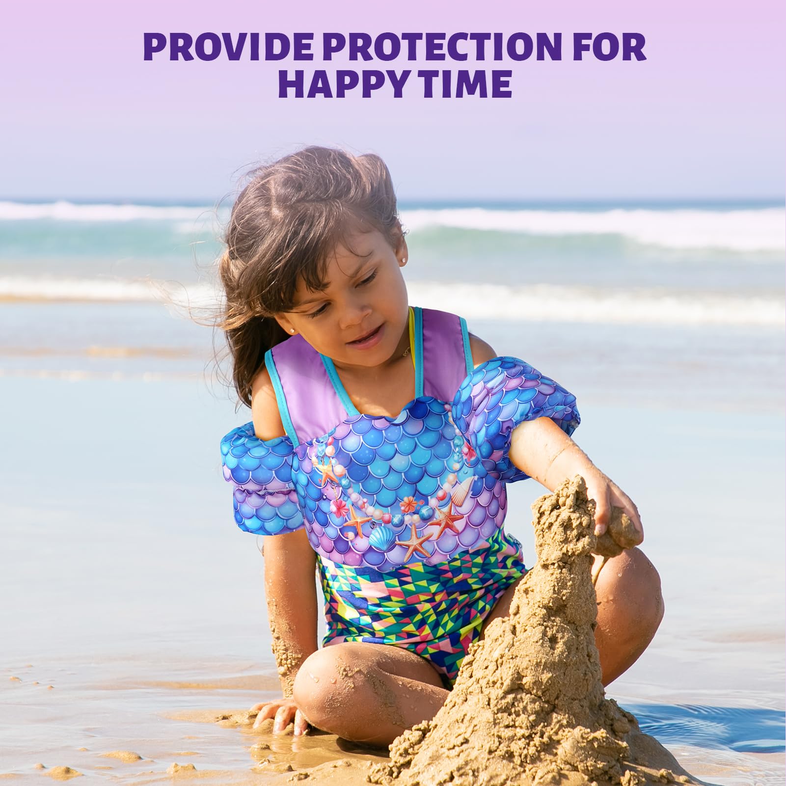 Zeraty Gilet da Bagno per Bambini Galleggianti per Bambini Bambini Nuoto Fascia da Braccio con Imbracatura a Spalla Braccio Wings,Nuoto Aids Giacca per 20-50 lbs/2-6 Anni Ragazzi/Ragazze