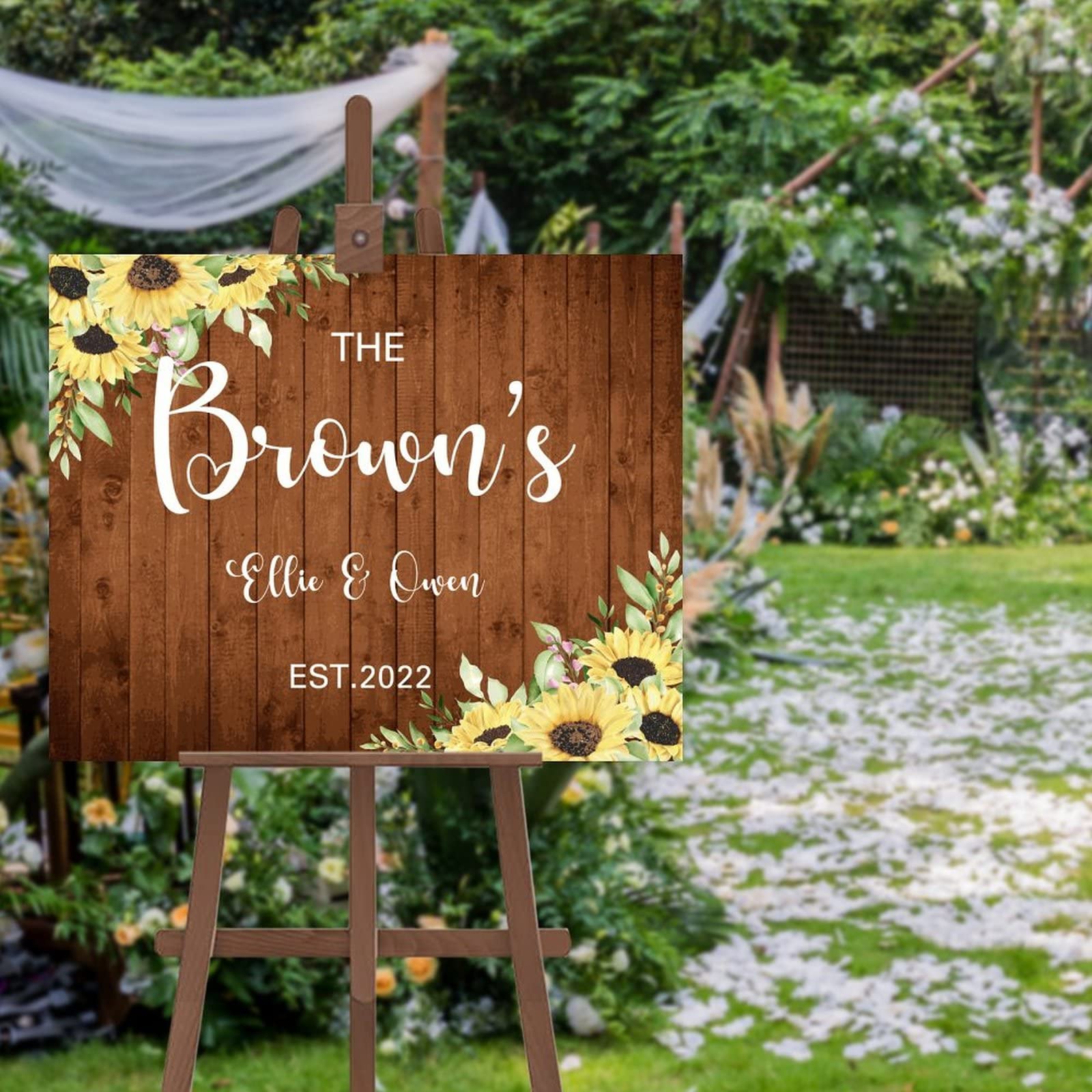 Panneau de bienvenue mariage bois personnalisé décorations de fête