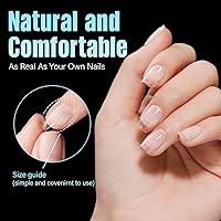 Vista 5 de TOMICCA Puntas de uñas de ataúd extra cortas, 240 piezas de uñas acrílicas de cobertura completa, 12 tamaños preformados, puntas de uñas postizas