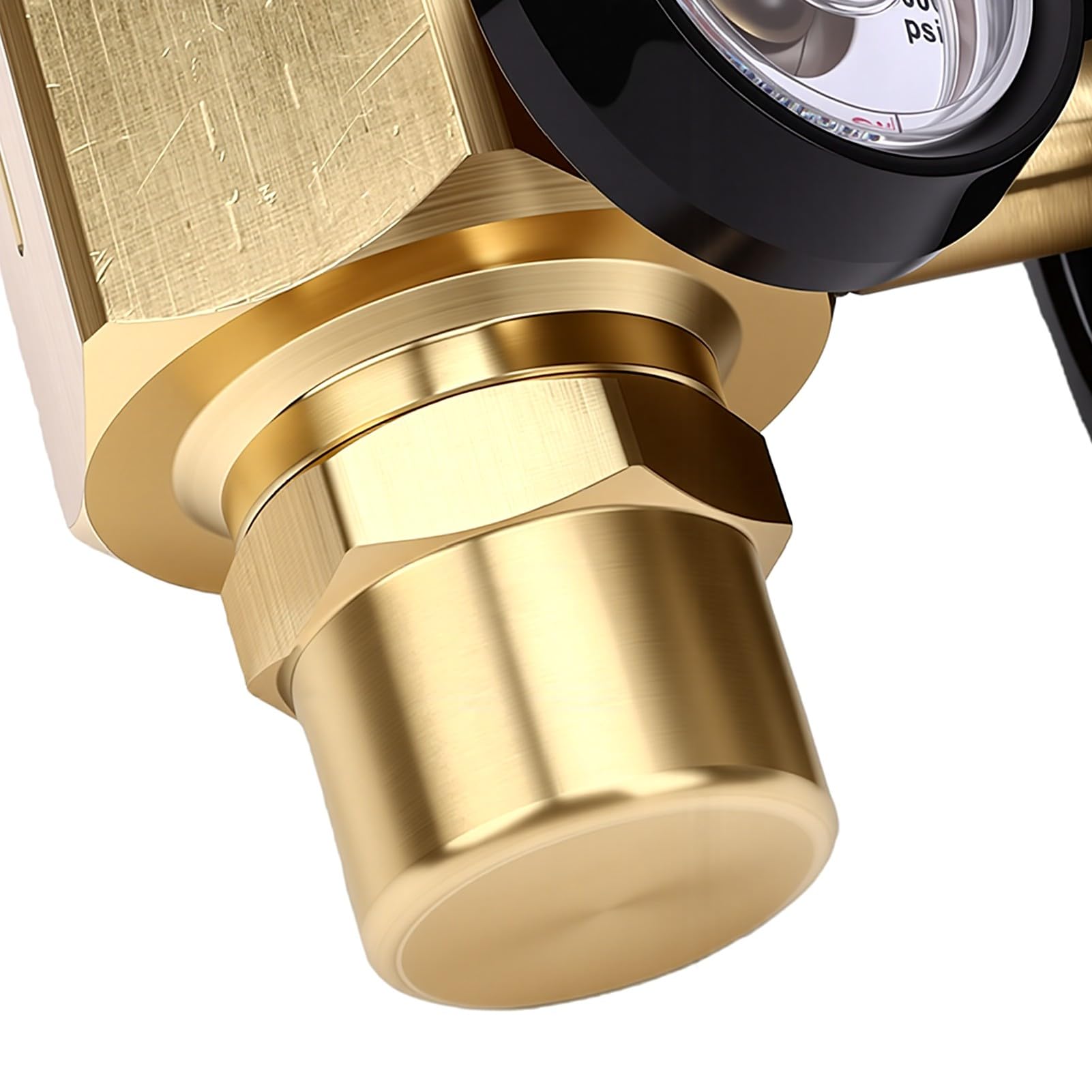 Goshyda Regulador de Purga de Nitrógeno de 500 Psi con Caudalímetro, Válvula de Control de Nitrógeno para Pruebas de Fugas, Regulador de Presión de Latón Resistente, Rosca SAE de 1/4 Pulgadas para