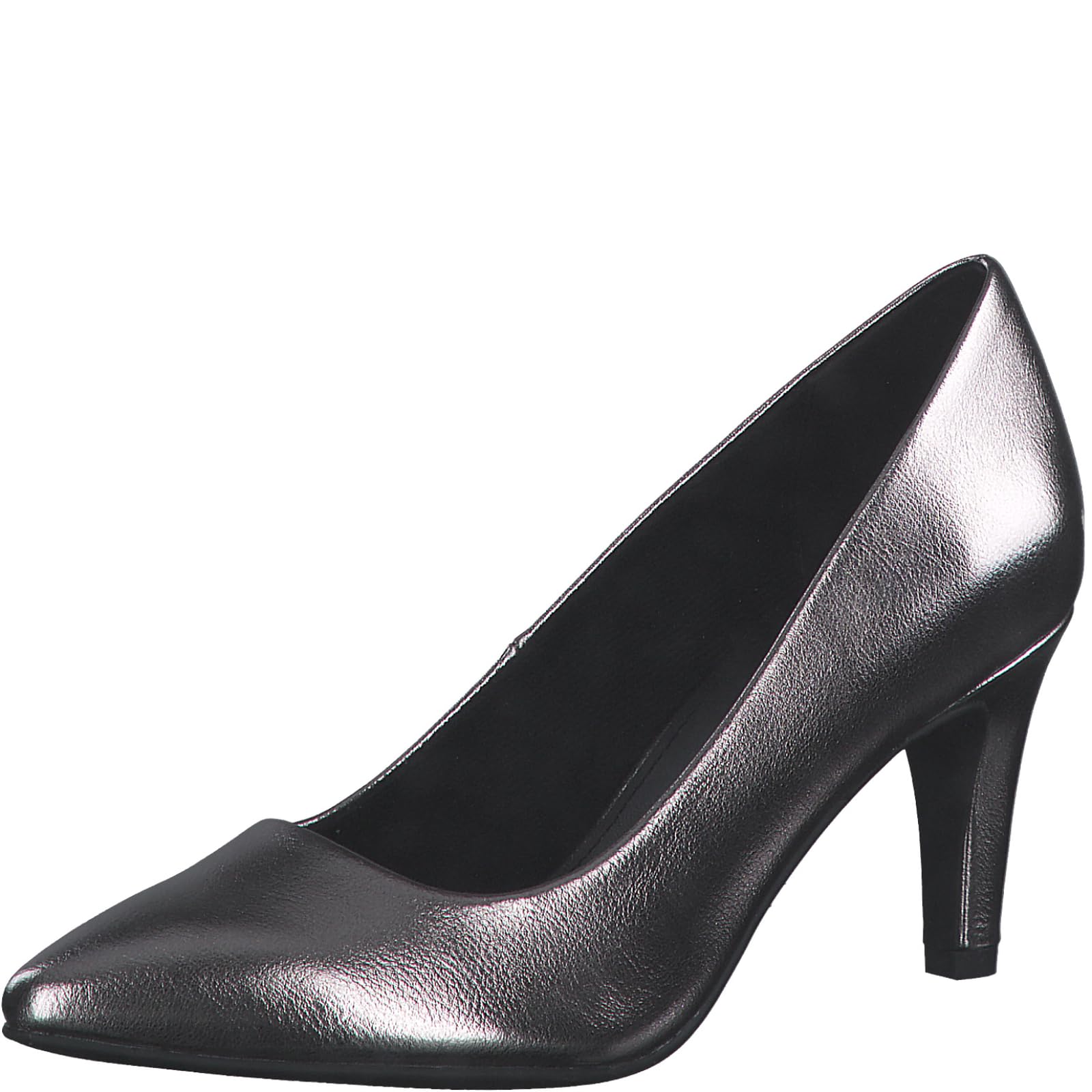 s.Oliver Women's Pointed Glitter Pumps, Silver Pewter, 8 UK