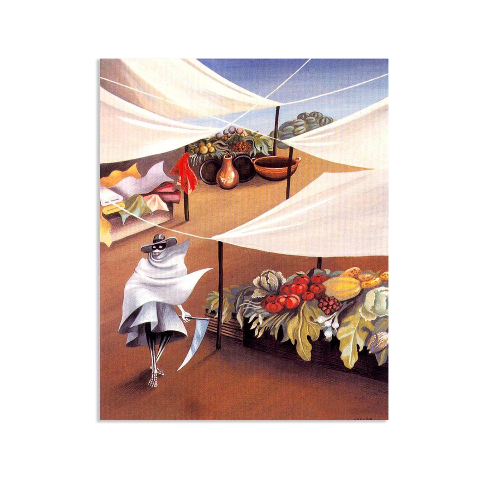 MYCGGDGH Remedios Varo Canvas Wall Art Reproductions of Famous Paintings The Pollution of the Water Remedios Varo Wall Decor for Living Room Bedroom Home Decor80x60cm(32x24in) Frameless