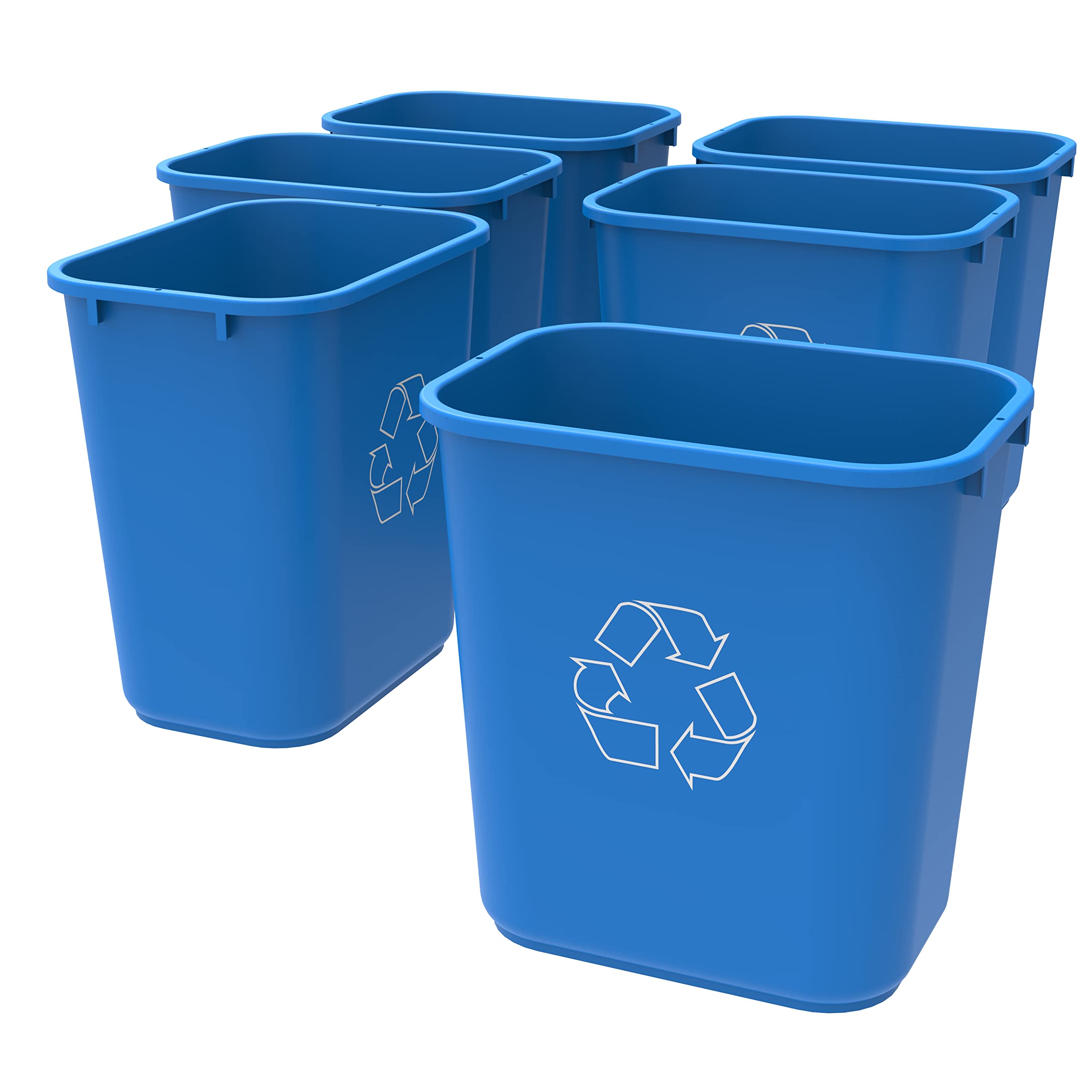 Panier de recyclage bleu Storex lot de 6 pour trier efficacement sans perdre d'espace