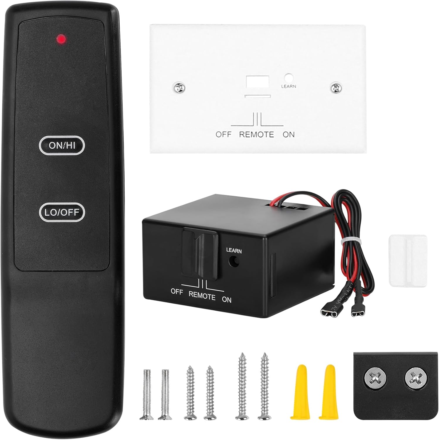 Universal Servo Motor Valve Fireplace Remote Control,Fit for skytech UN3 SR-1001 CON-TH MRCK,Fit for realfyre VR-1A,Fit for rasmussen SR-2R RPK3E SE,Control Locking Solenoid Valves,Flame Adjustment