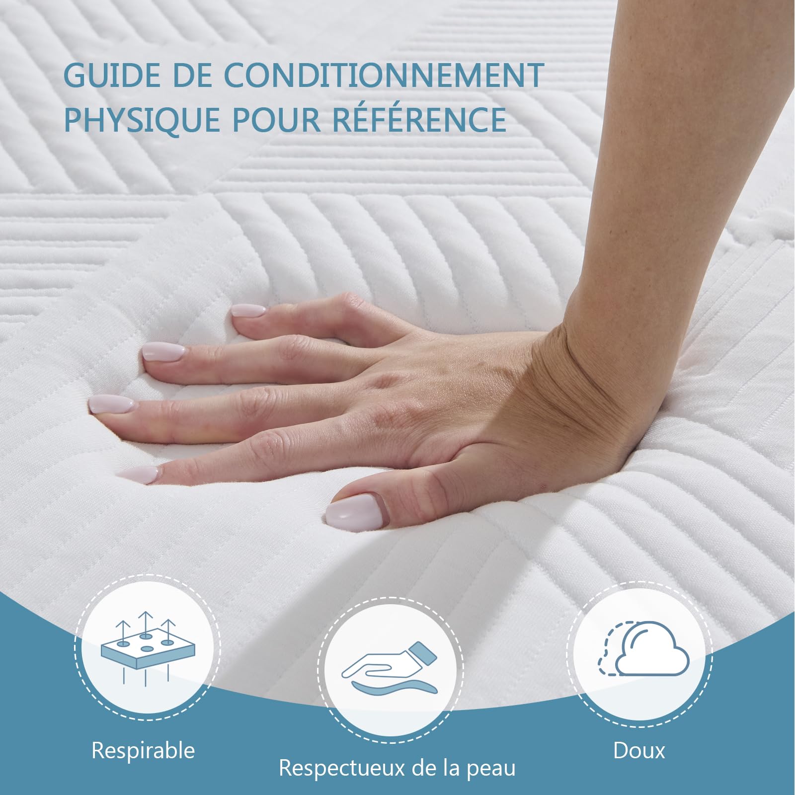 Hiimgo Matelas Pliable 120x190x10cm - Housse Amovible Respirante Lavable,Matelas invité Pliable en, Mousse à Mémoire de Forme en Gel,Sac de Transport - Parfait lit Pliant 2 Places