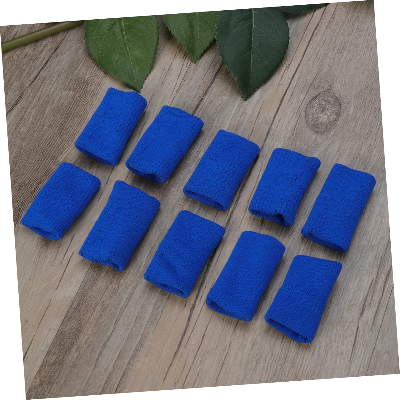 Gogogmee 10 Pcs Finger Sleeves Finger Splints Finger Sweatband Basketball Finger Cots Pinky Finger Splint Finger Protector Sleeve Finger Brace Thumb Protector Stretchy Finger Protector Blue